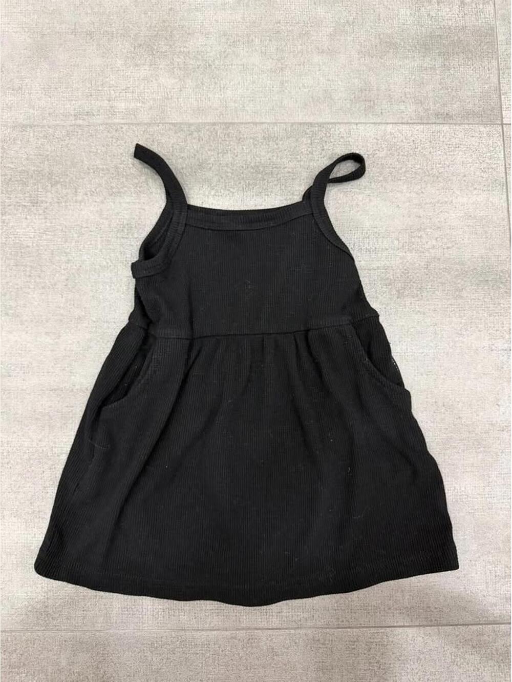 12-18m • Little Bipsy • Baby Toddler Girl Clothes Black Ribbed Dress